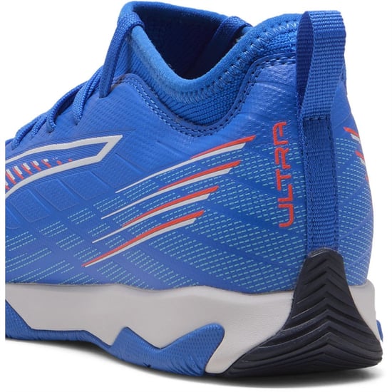 Boys Puma Kids Ultra 6 Match It + Mid Indoor Football Boots in ltrBl-Wht-GlwRd - Image 5