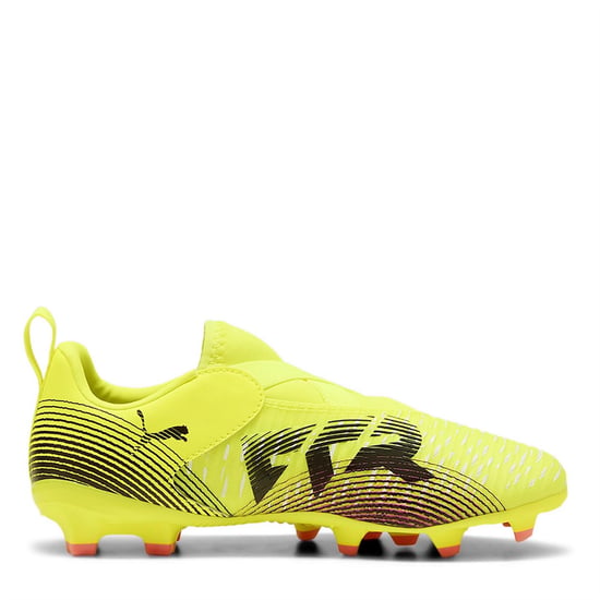 Boys Puma Future 8 Match Ll Fg Ag Jr Firm Ground Football Boots Unisex Kids in Yellow Alert - Image 4