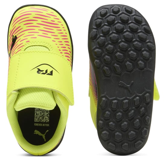 Boys Puma Future 8 Play Tt V Inf Astro Turf Football Boots Unisex Kids in Yellow Alert - Image 3