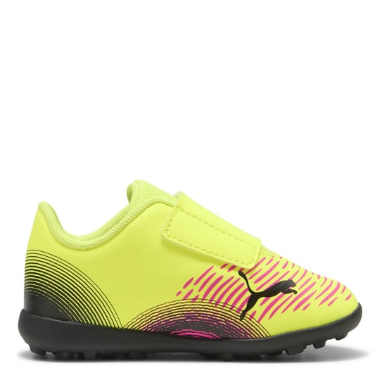 Boys Puma Future 8 Play Tt V Inf Astro Turf Football Boots Unisex Kids in Yellow Alert - Image 4