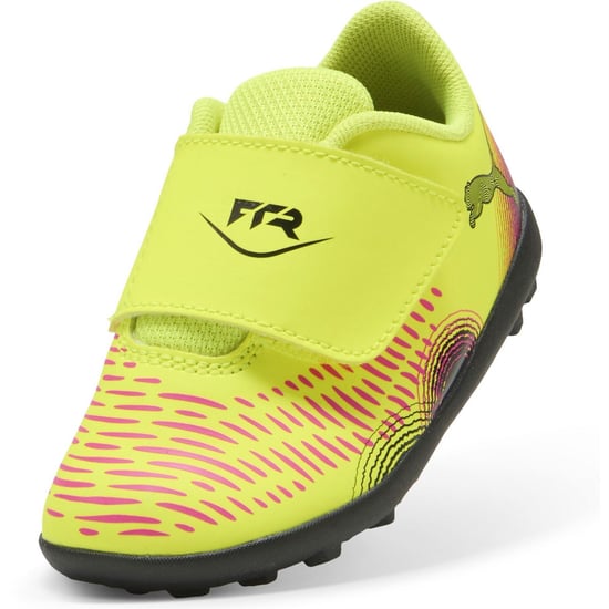 Boys Puma Future 8 Play Tt V Inf Astro Turf Football Boots Unisex Kids in Yellow Alert - Image 6