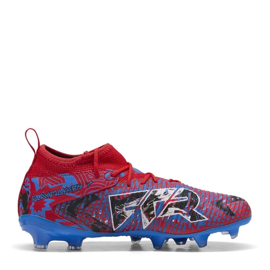 Boys Puma 8 Match Artificial Ground Football Boots Juniors in Red/Blue - Image 4