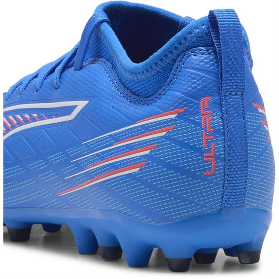 Boys Puma Kids Ultra 6 Match Mg Firm Ground Football Boots in ltrBl-Wht-GlwRd - Image 5