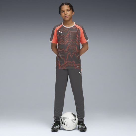 Boys Puma Kids Individualliga Training Performance Tracksuit Bottoms in SGry-Wht-GlwRd - Image 6