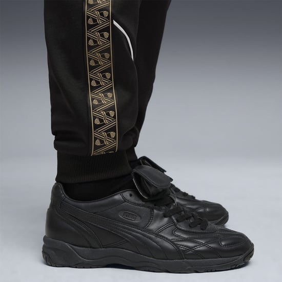 Men's Puma King Anthem Performance Tracksuit Bottoms in Black/Gold - Image 6