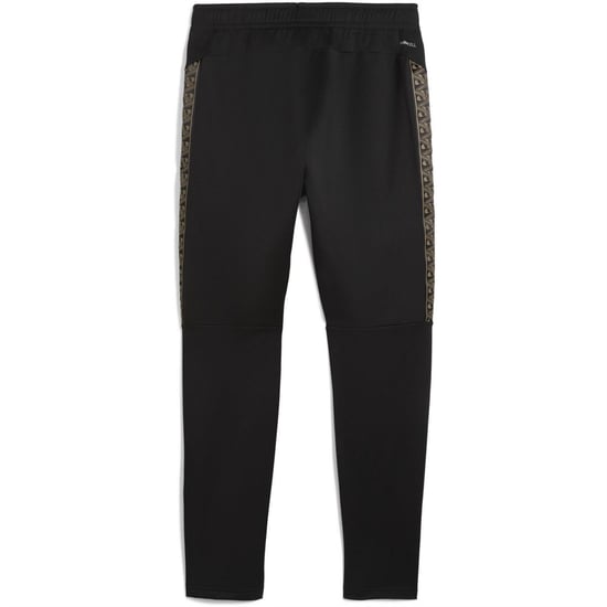 Men's Puma Performance Tracksuit Bottoms in Black/Gold - Image 2