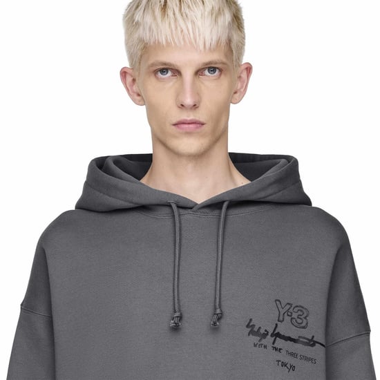 Men's Y-3 Graphic French Terry Hoodie in granite - Image 6
