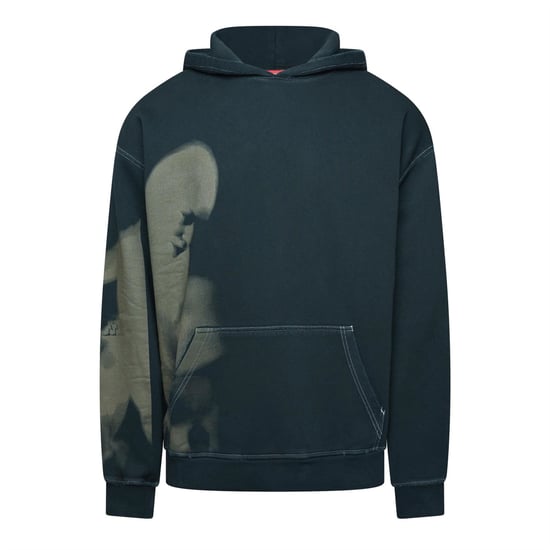 Men's Diesel Over The Head Hoodie in Black Black B - Image 1