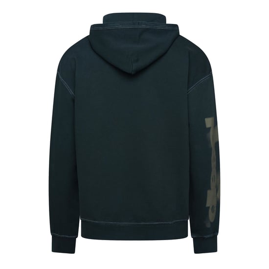 Men's Diesel Over The Head Hoodie in Black Black B - Image 2