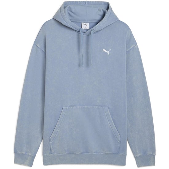 Men's Puma Elevated Relaxed Wash Overhead Hoodie in Cool Blue - Image 1