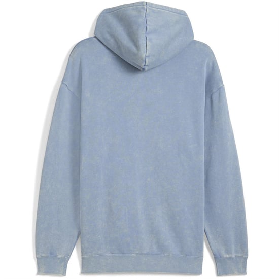 Men's Puma Elevated Relaxed Wash Overhead Hoodie in Cool Blue - Image 2