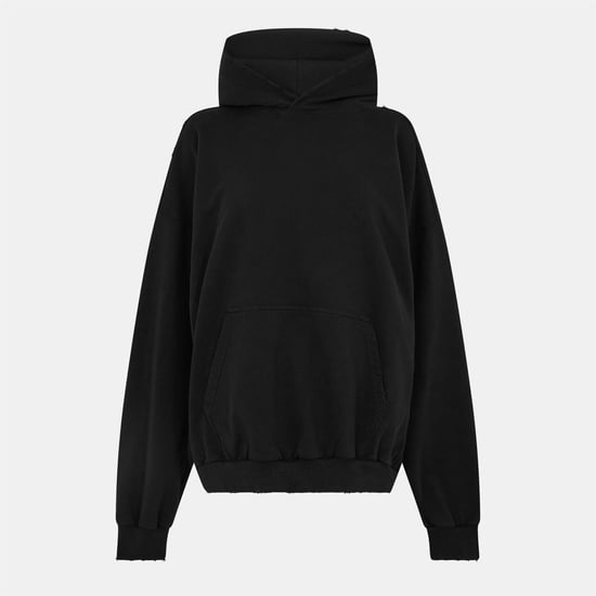 Women's Balenciaga Oversized Pull Over Hoodie in Black/White - Image 1