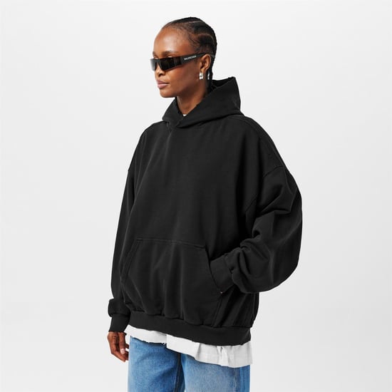Women's Balenciaga Oversized Pull Over Hoodie in Black/White - Image 3