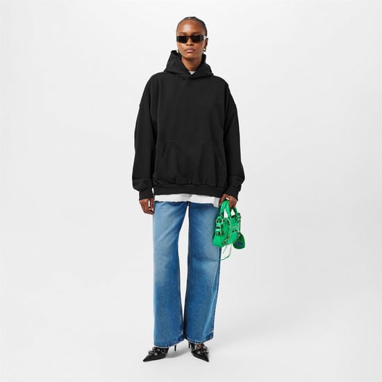 Women's Balenciaga Oversized Pull Over Hoodie in Black/White - Image 6