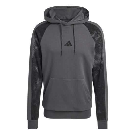 Men's adidas Camo Print Over The Head Hoodie in Grey Six/Multic - Image 1