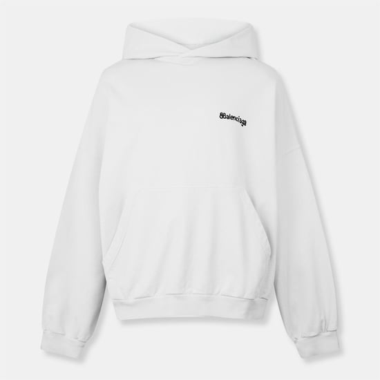 Men's Balenciaga Over The Head Hoodie in Dirty White/Blk - Image 1