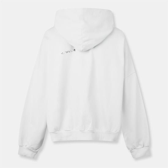 Men's Balenciaga Over The Head Hoodie in Dirty White/Blk - Image 2