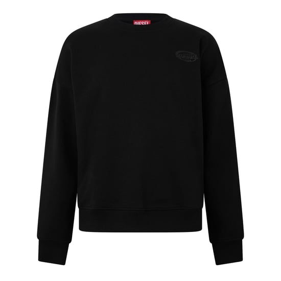 Men's Diesel S Rob R2 Crew Neck Sweatshirt in Black Black B - Image 1