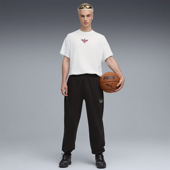 Men's Puma Melo Alwayz On 1 Performance Joggers in Black/Silver - Image 5