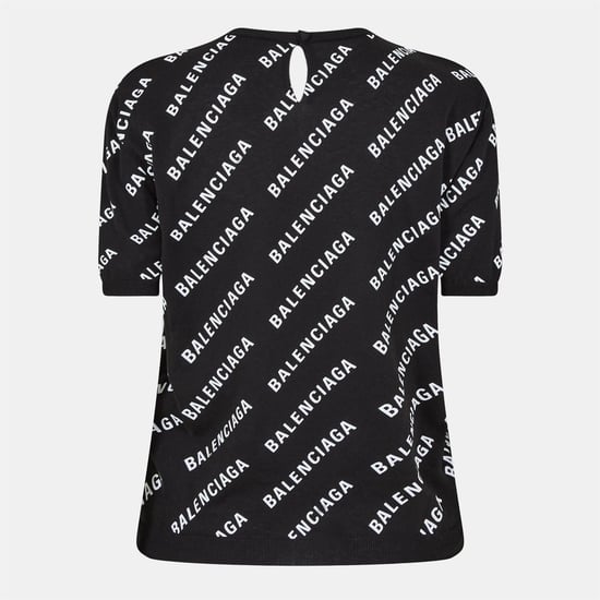 Women's Balenciaga Crew Neck Jumper in Black/White - Image 2