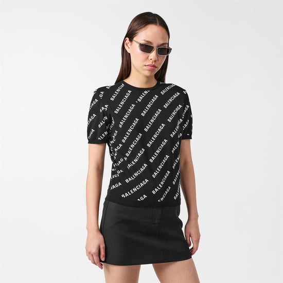 Women's Balenciaga Crew Neck Jumper in Black/White - Image 3