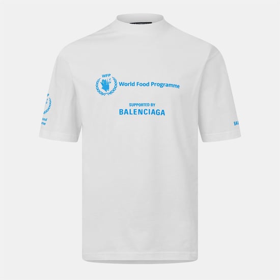 Men's Balenciaga T-Shirt in White/Blue - Image 1