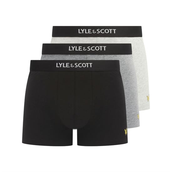 Men's Lyle And Scott Devon Boxers in Wht/Gry/Blk - Image 1