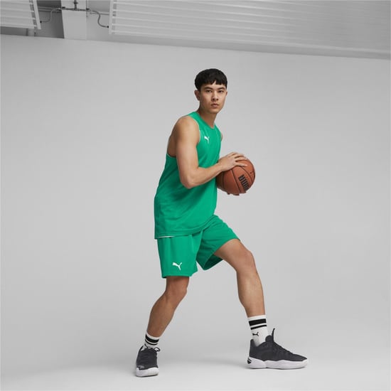 Men's Puma Hoops Team Practice Basketball Shorts in Pepper Green - Image 5