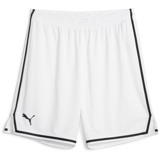 Men's Puma Hoops Team Game Basketball Shorts in White - Image 1
