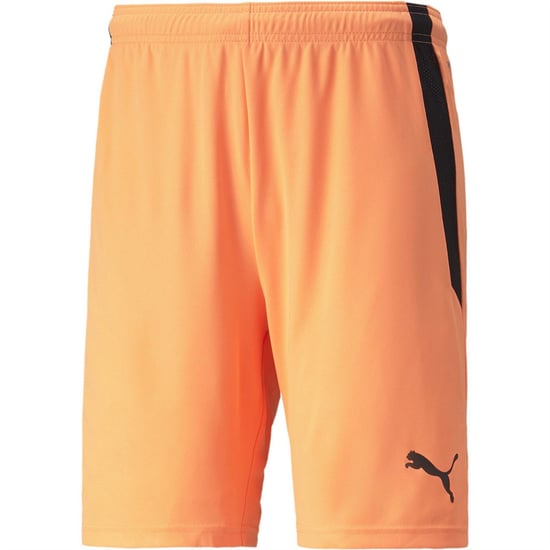 Men's Puma Teamliga Shorts Football Shorts in Neon/Black - Image 1