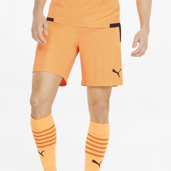 Men's Puma Teamliga Shorts Football Shorts in Neon/Black - Image 3