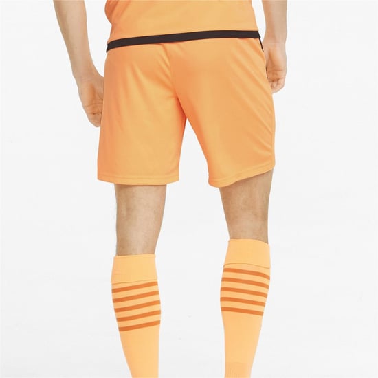 Men's Puma Teamliga Shorts Football Shorts in Neon/Black - Image 4