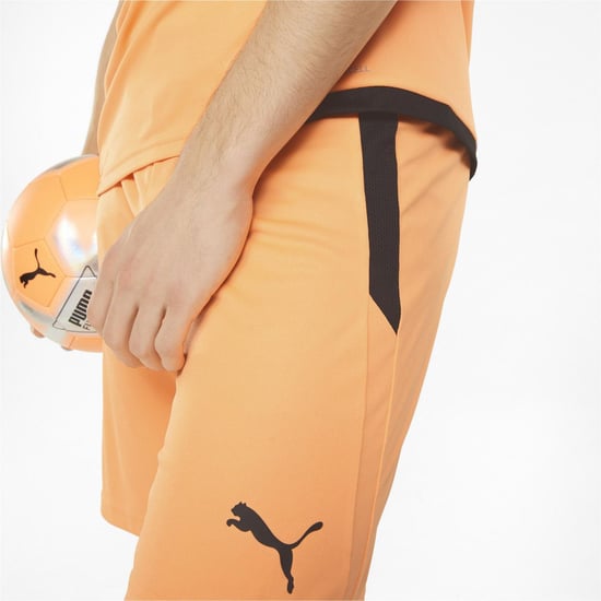 Men's Puma Teamliga Shorts Football Shorts in Neon/Black - Image 5