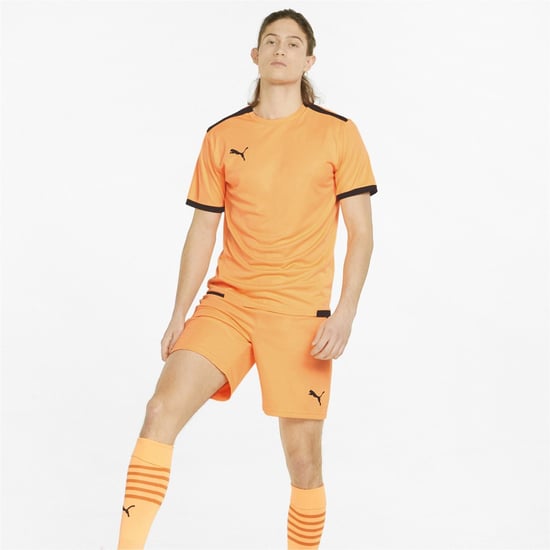 Men's Puma Teamliga Shorts Football Shorts in Neon/Black - Image 6