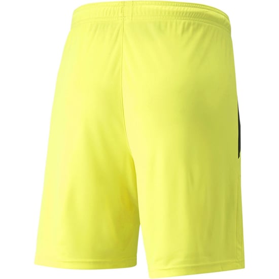 Men's Puma Teamliga Shorts Football Shorts in Fluo Yellow/Blk - Image 2