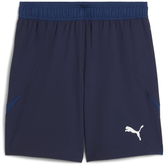 Men's Puma Teamfinal Shorts Football Shorts in Navy/White/Blue - Image 1