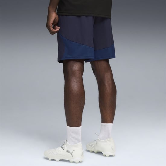 Men's Puma Teamfinal Shorts Football Shorts in Navy/White/Blue - Image 4