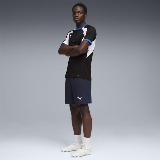 Men's Puma Teamfinal Shorts Football Shorts in Navy/White/Blue - Image 5