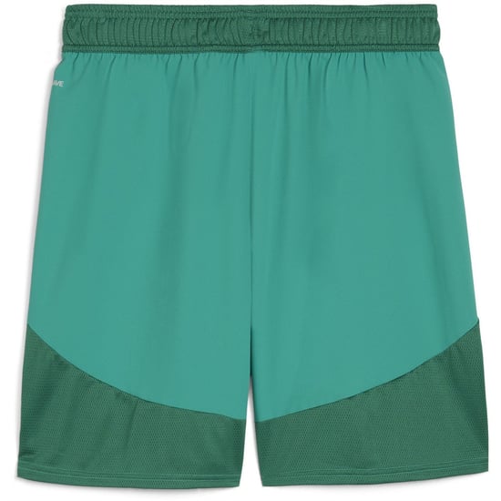 Men's Puma Teamfinal Shorts Football Shorts in Sport Green/Wht - Image 2