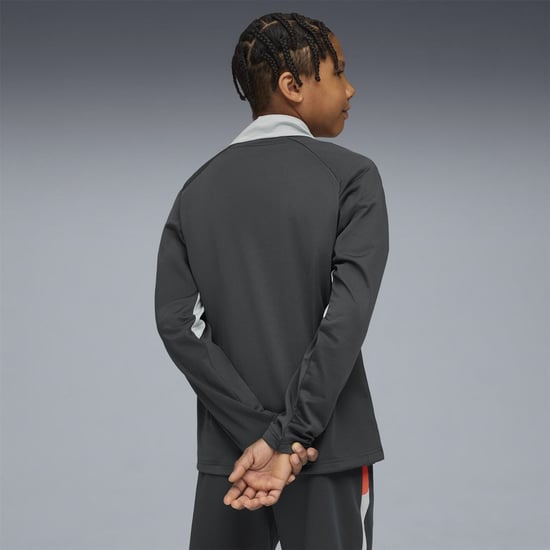 Boys Puma Kids Individualliga Quarter Zip Fleece Top in ShadowGray-W - Image 4