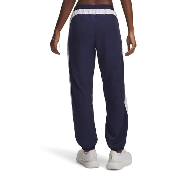 Women's Under Armour Icon Crinkle Tracksuit Bottoms in Blue - Image 2