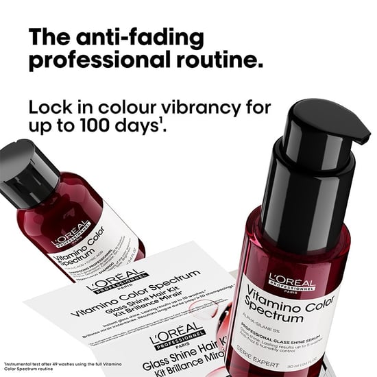 L'oréal Professionnel Vitamino Color Spectrum Mini Gift Set Shampoo & Glass Shine Hair Serum 100ml, 30ml - Image 6