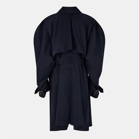 Women's Balenciaga Oversized Water Resistant Trench Coat in Ink - Image 2