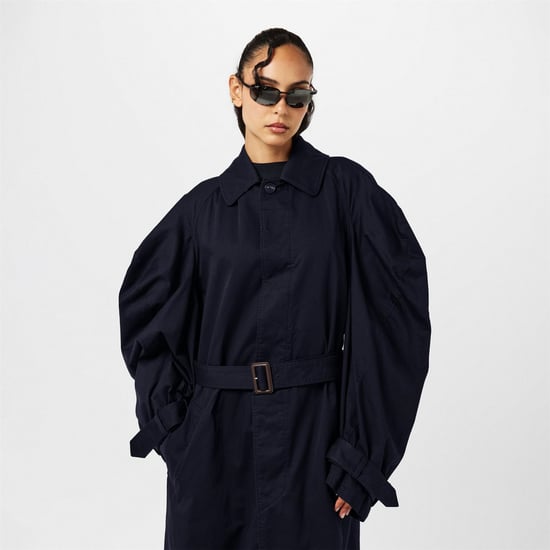 Women's Balenciaga Oversized Water Resistant Trench Coat in Ink - Image 3