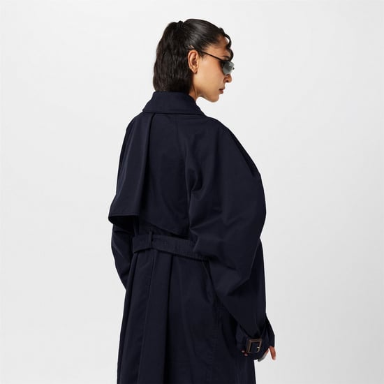 Women's Balenciaga Oversized Water Resistant Trench Coat in Ink - Image 4