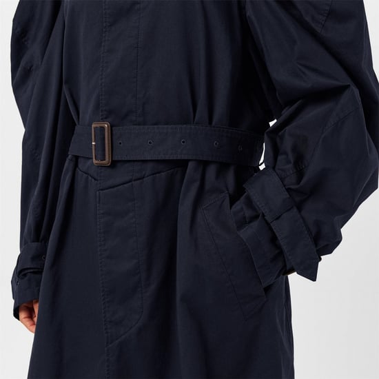 Women's Balenciaga Oversized Water Resistant Trench Coat in Ink - Image 5