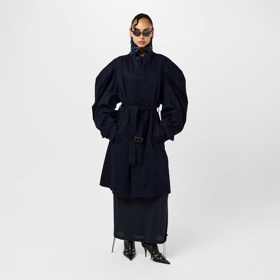 Women's Balenciaga Oversized Water Resistant Trench Coat in Ink - Image 6