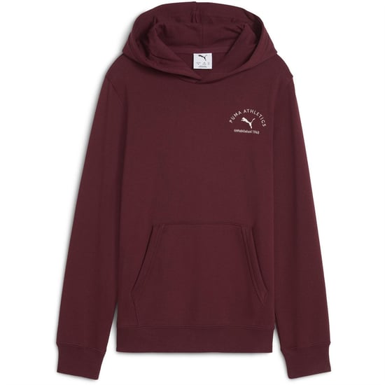 Boys Puma Kids Classraphic Overhead Hoodie in Ruby Shimmer - Image 1