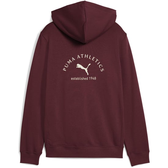 Boys Puma Kids Classraphic Overhead Hoodie in Ruby Shimmer - Image 2