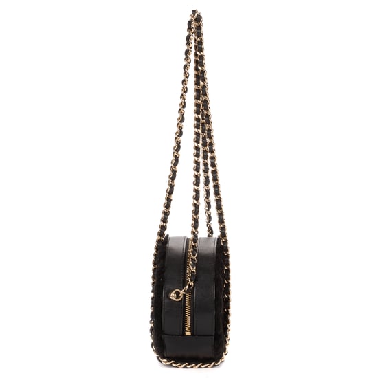 CC Shearling Chevron Round Crossbody schoudertas - Image 3
